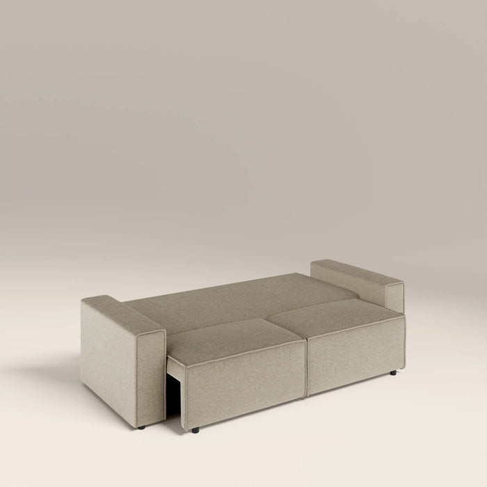 Ilana 3 Seater Sofa Bed Soft Barley Sustainable Mohair Velvet