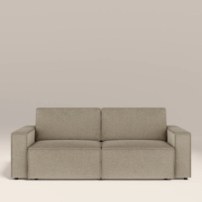 Ilana 3 Seater Sofa Bed Soft Barley Sustainable Mohair Velvet