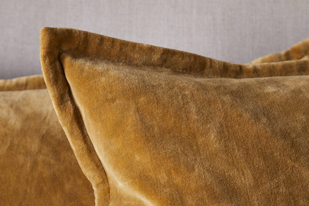 Sela Velvet Cushion Cover Ochre
