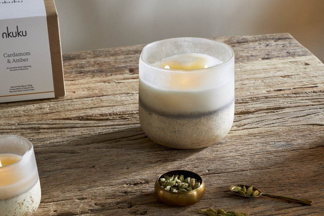 Cardamom Amber 3 Wick Scented Candle