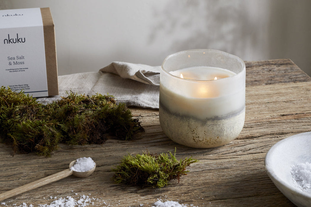 Sea Salt Moss 3 Wick Scented Candle