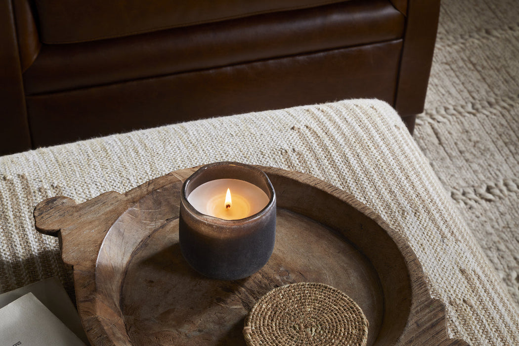 Cedarwood & Fig 1 Wick Scented Candle - Frosted Black
