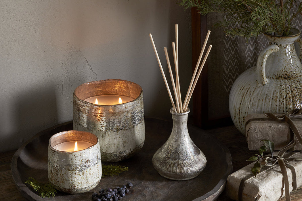 Juniper & Fir 1 Wick Scented Candle - Antique Gold