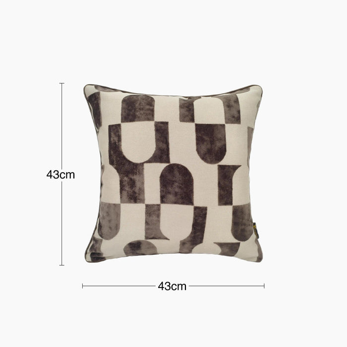 Alonzo Square Cushion Chocolate Brown Velvet