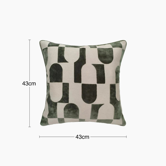 Alonzo Square Cushion Sage Green Velvet