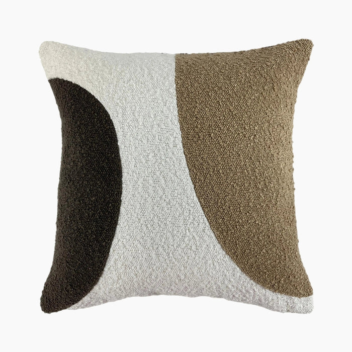 Charlie Square Cushion Latte Brown Boucle
