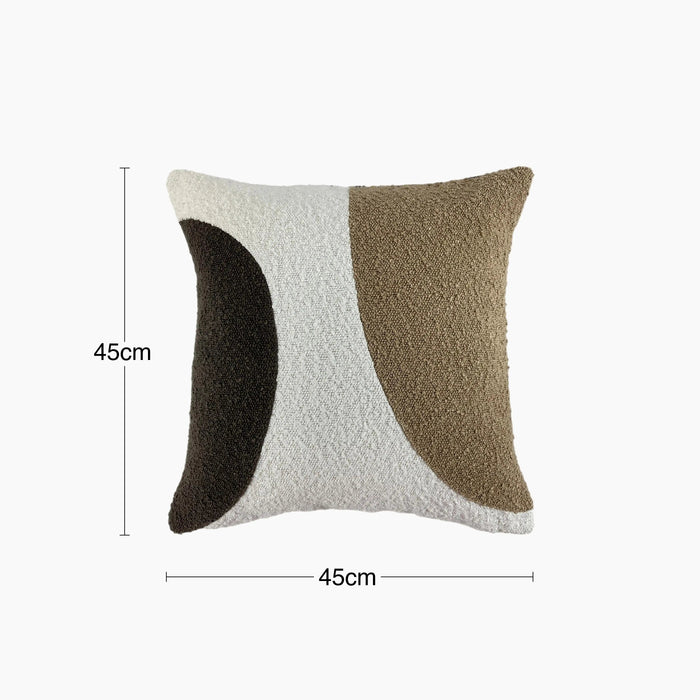 Charlie Square Cushion Latte Brown Boucle