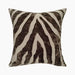 Cabana Square Cushion | Chocolate Brown & Natural Velvet