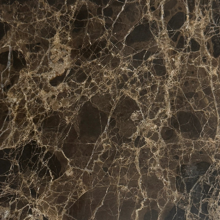 Janis 3 Door Sideboard Emperador Brown Honed Marble & Walnut