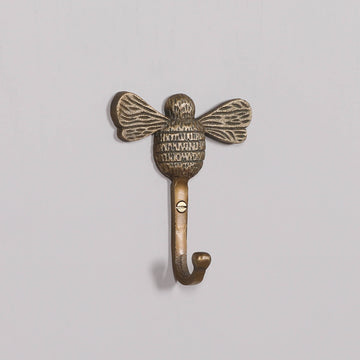Vintage Brass Style Bee Wall Hook