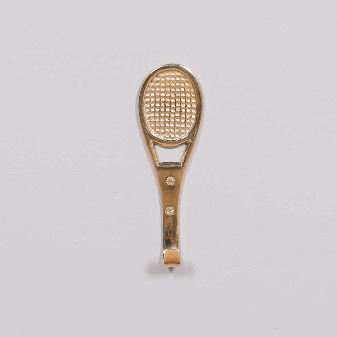 Polished Brass Tennis Racket Wall Hook