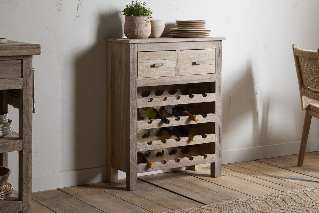 Shanthi Reclaimed Wood Wine Rack Natural