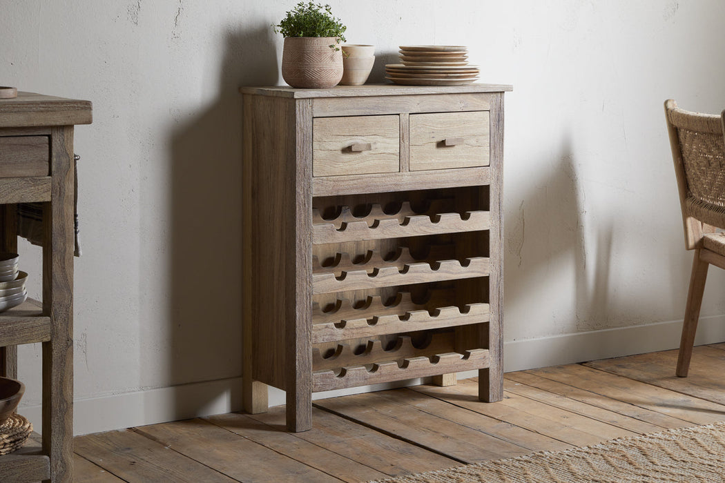 Shanthi Reclaimed Wood Wine Rack Natural