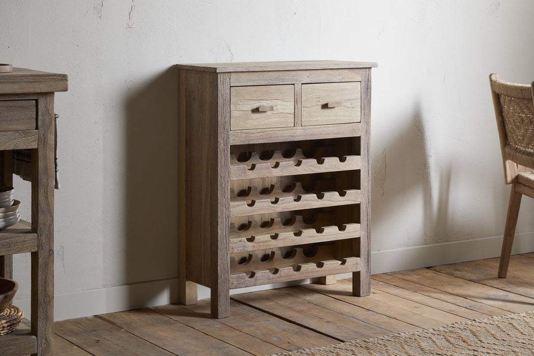 Shanthi Reclaimed Wood Wine Rack Natural