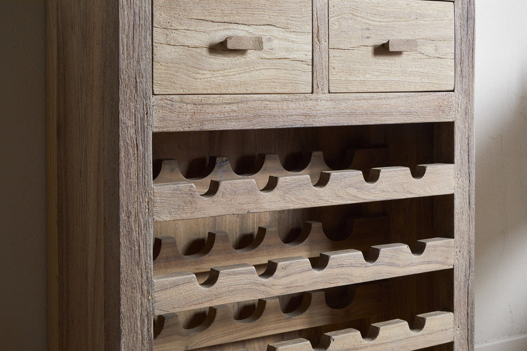 Shanthi Reclaimed Wood Wine Rack Natural