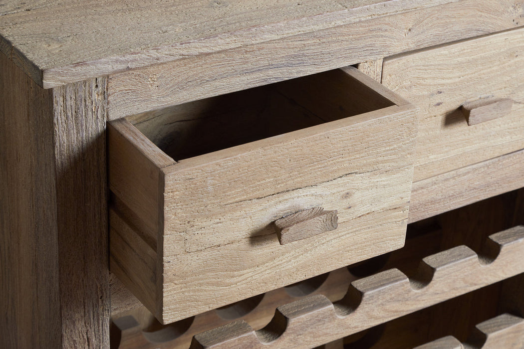 Shanthi Reclaimed Wood Wine Rack Natural