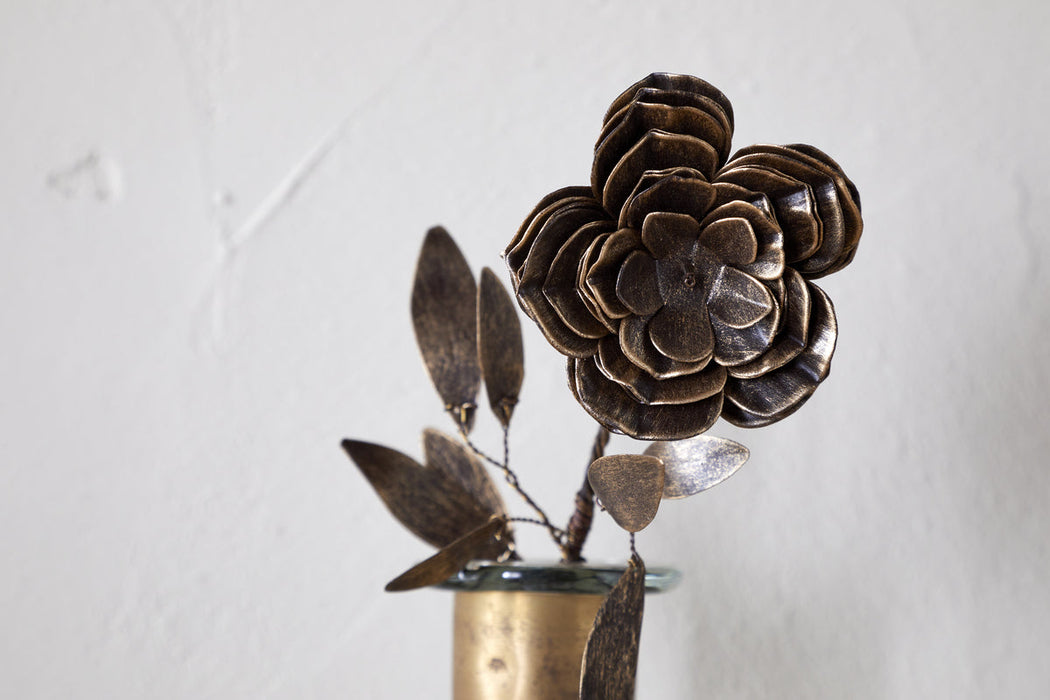 Svara Stem Rose Antique Brass