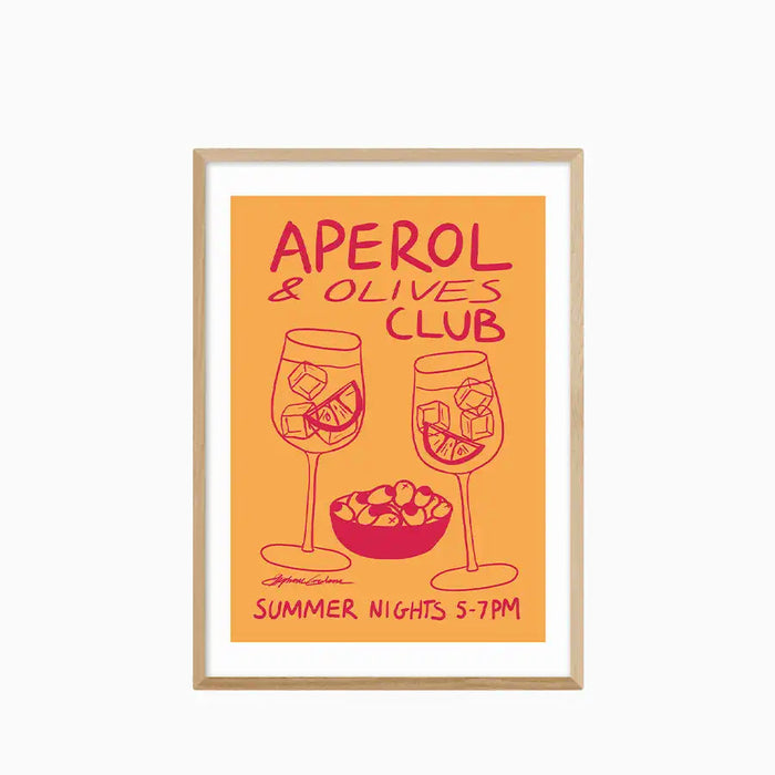 Aperol & Olives Club Graphic Print