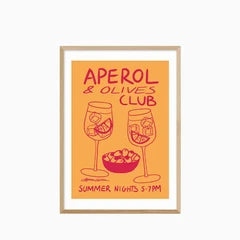 Aperol & Olives Club Graphic Print