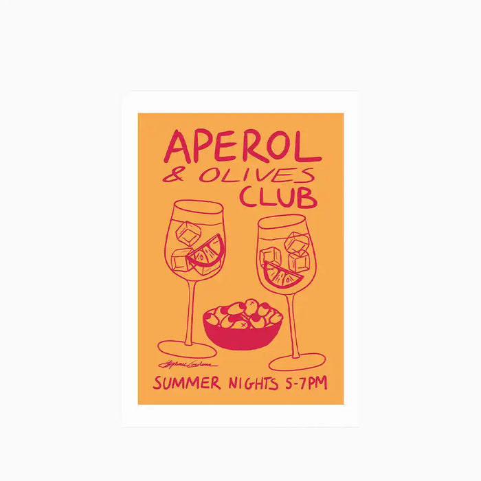 Aperol & Olives Club Graphic Print