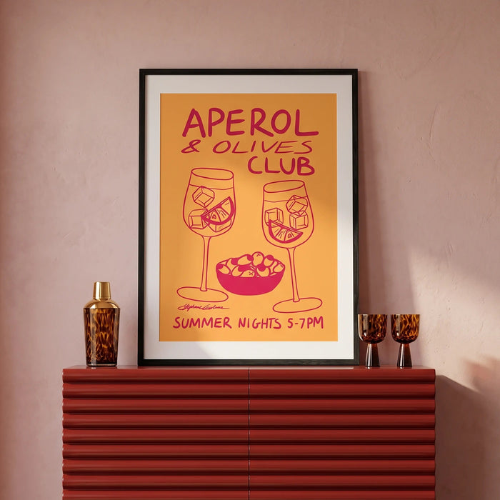 Aperol & Olives Club Graphic Print