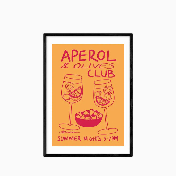 Aperol & Olives Club Graphic Print