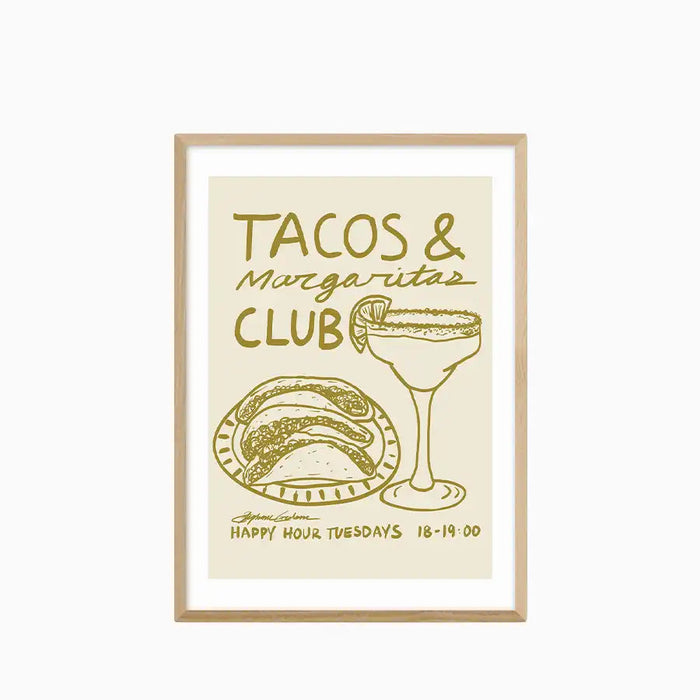 Tacos & Margarita Club Graphic Print