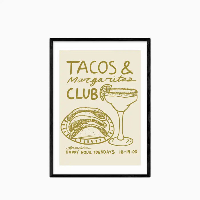 Tacos & Margarita Club Graphic Print