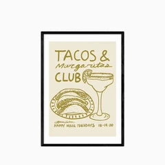 Tacos & Margarita Club Graphic Print