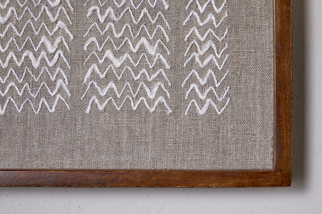 Samaya Hand Stitched Wall Art Natural