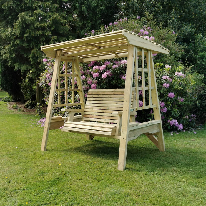 The Antoinette Garden Swing Scandinavian Redwood 2-Seater Outdoor Swing