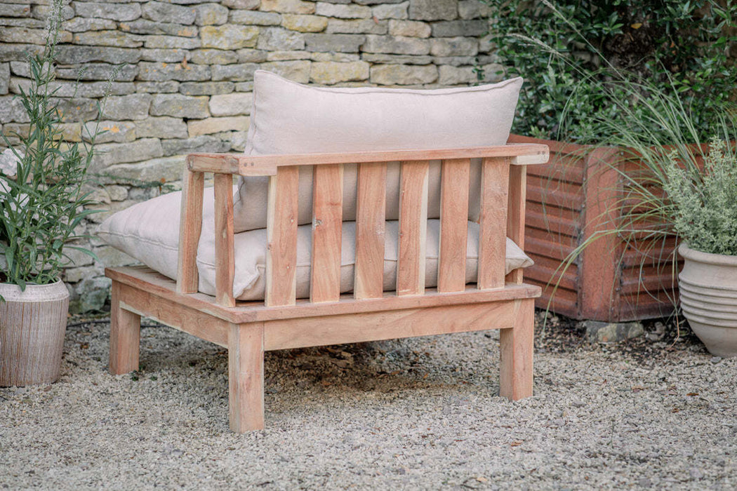 Sadhi Acacia Wood Outdoor Love Seat Natural