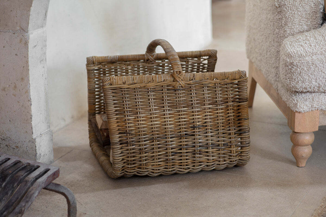 Sadra Rattan Log Basket Natural