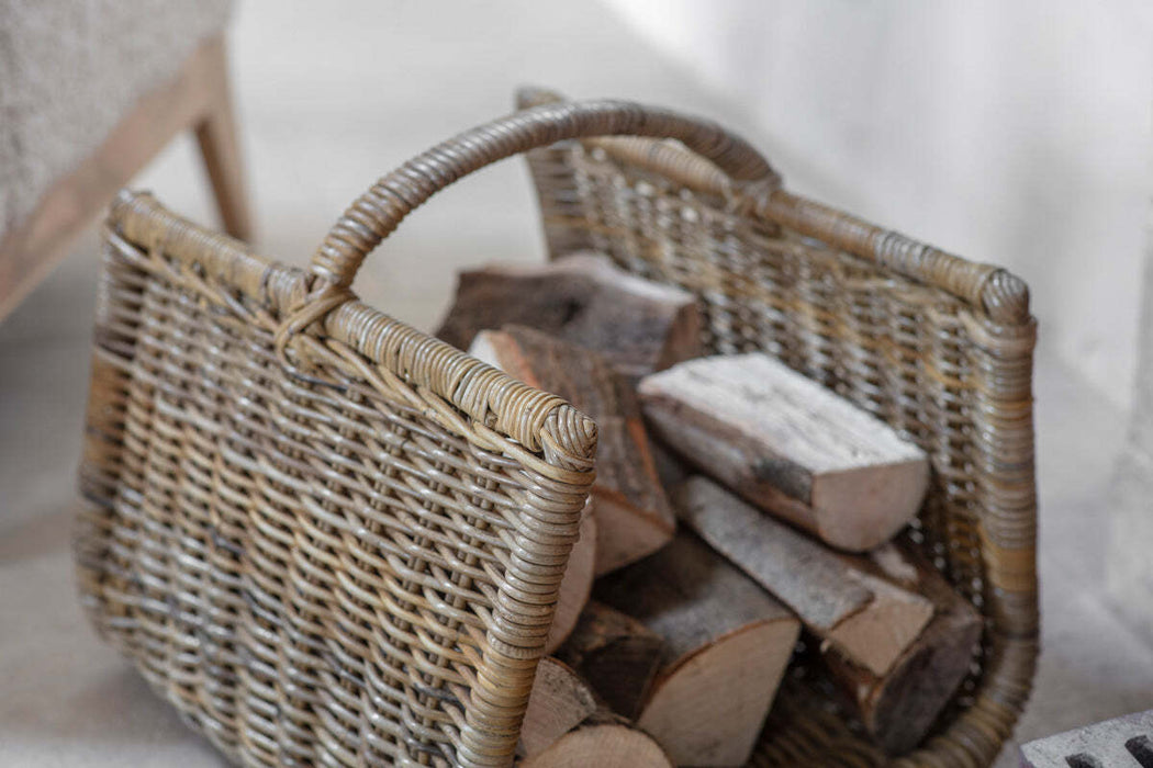 Sadra Rattan Log Basket Natural