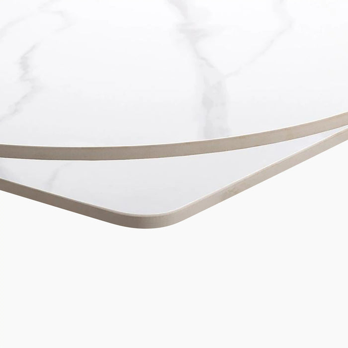 Safia Square Table Top White Calacatta Marble Effect