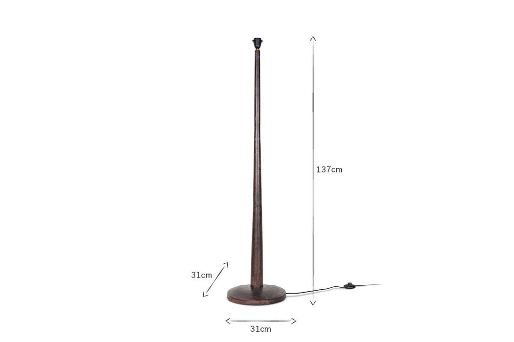 Sahar Mango Wood Floor Lamp Dark Stain