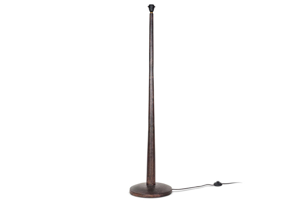 Sahar Mango Wood Floor Lamp Dark Stain