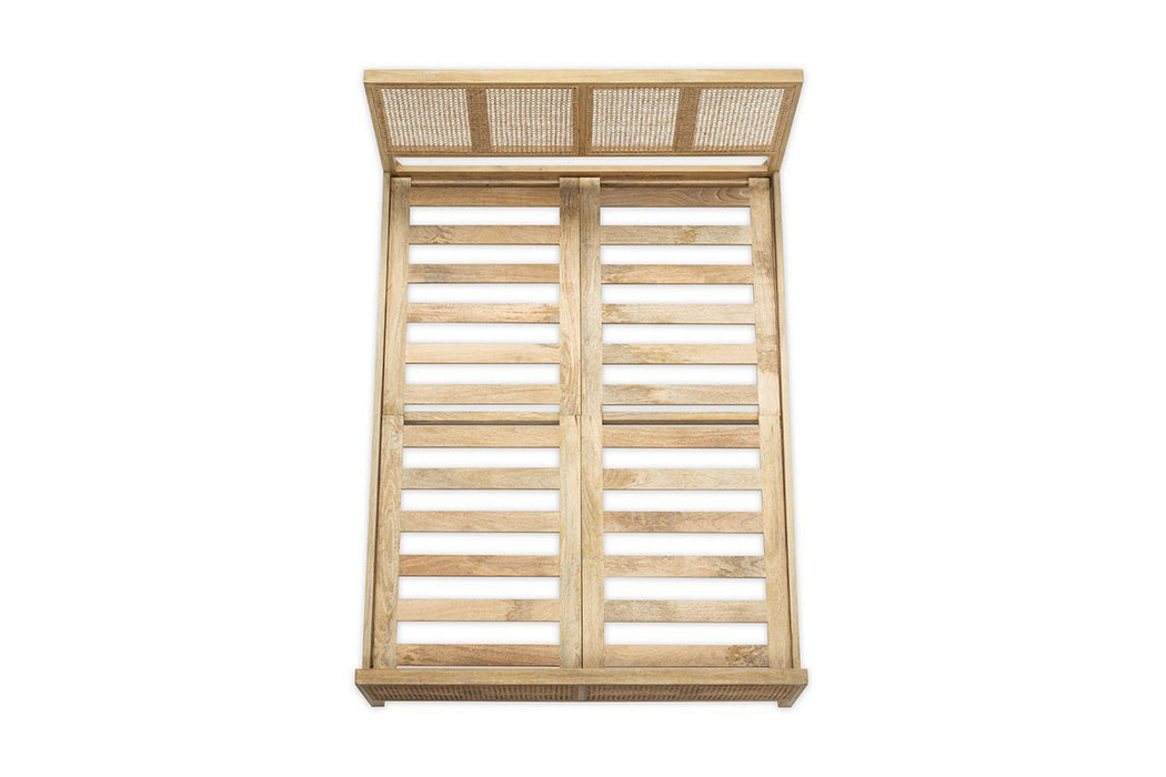 Saharsa Cane & Mango Wood Bed