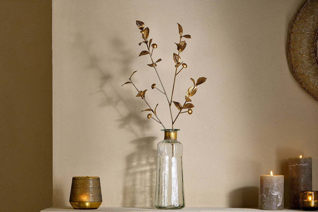 San Stem Foliage Antique Brass