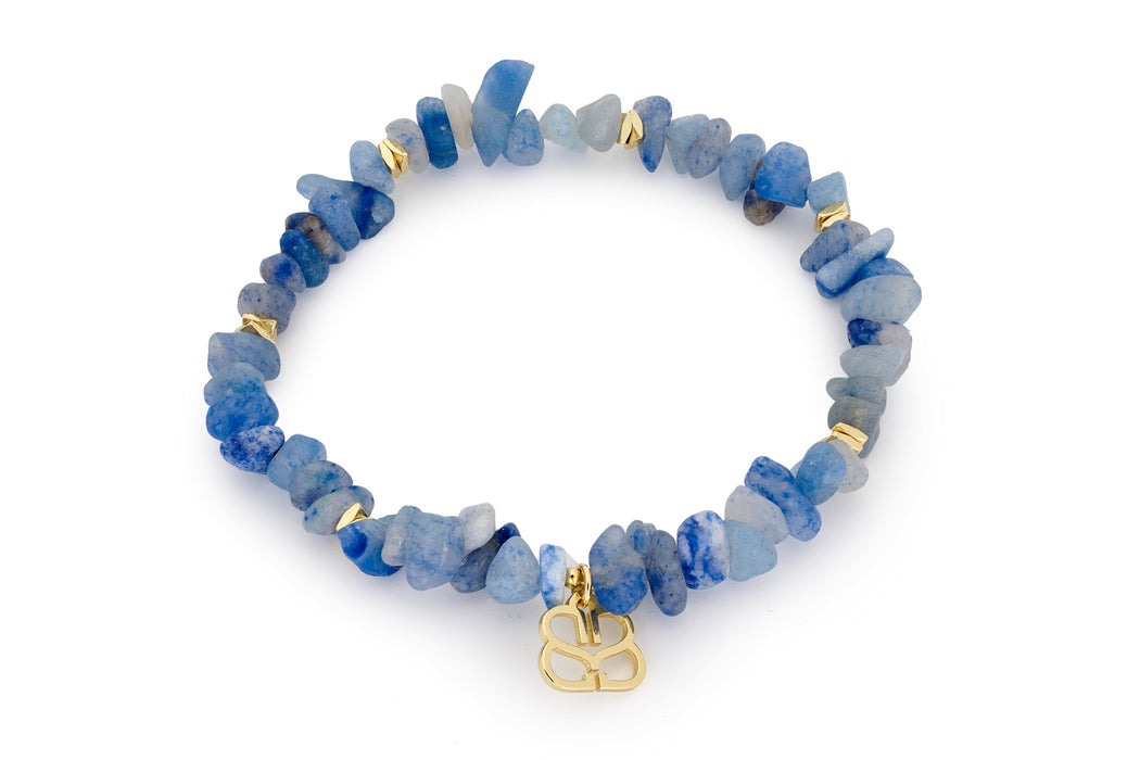 Wakaya Blue Aventurine & Gold Bracelet Stack