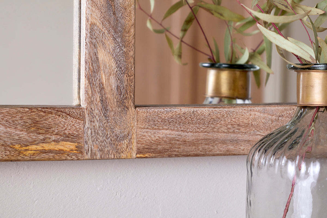 Sande Arched Mango Wood Mirror Natural