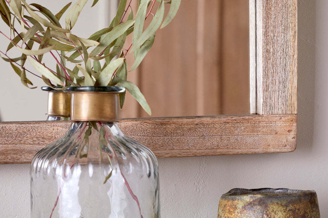 Sande Arched Mango Wood Mirror Natural