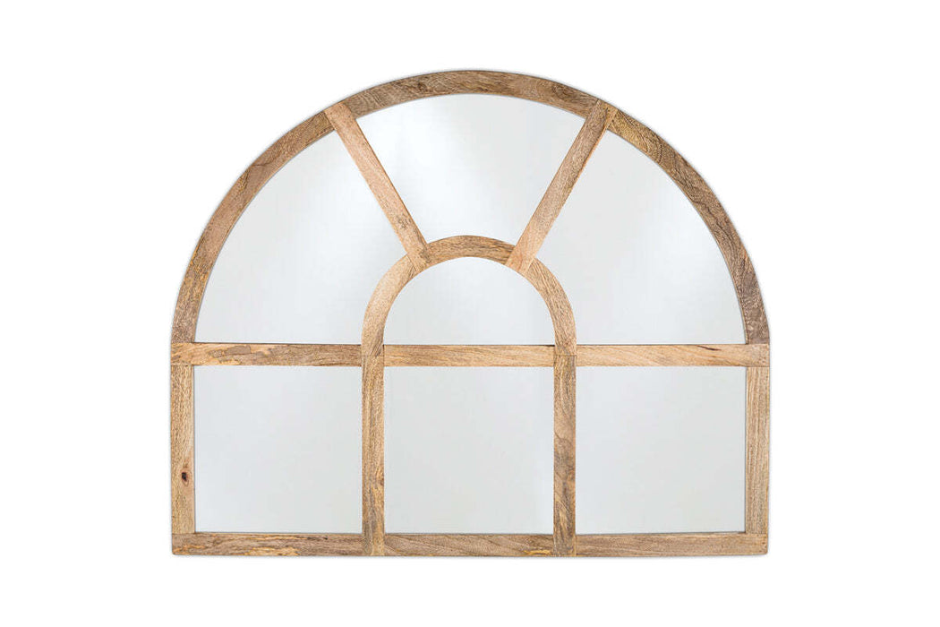 Sande Arched Mango Wood Mirror Natural