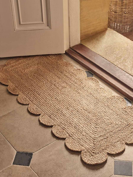 Scalloped Jute Doormat - Double