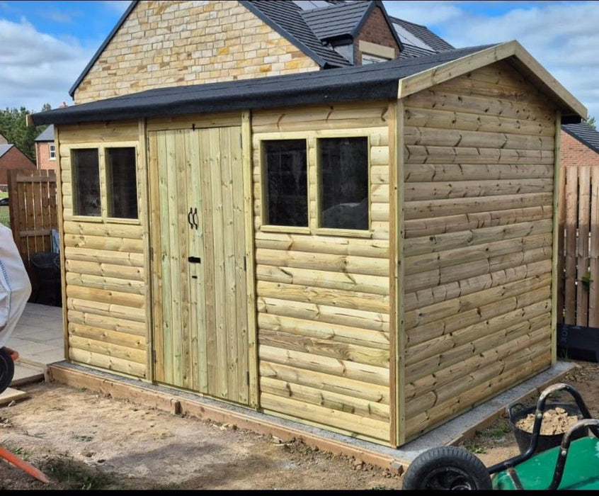 Large Heavy Duty Garden Shed Timber Building with Double Doors