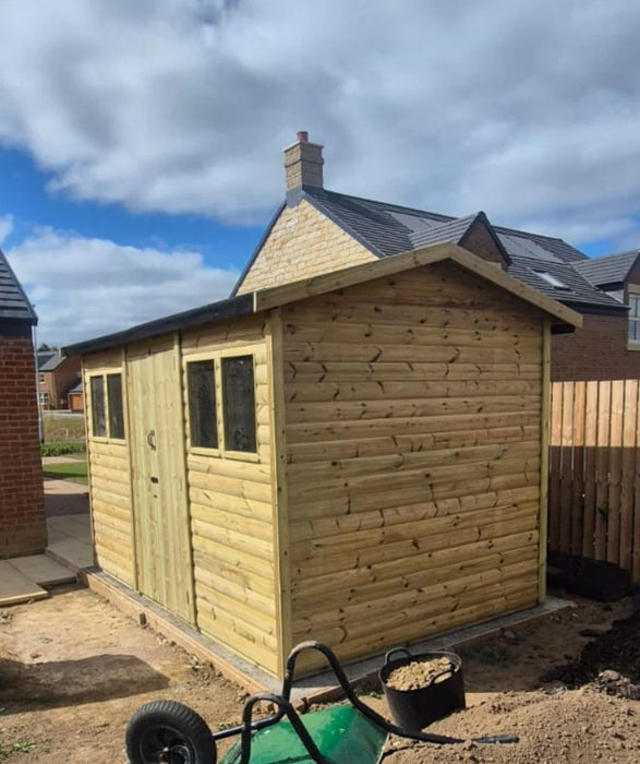 Large Heavy Duty Garden Shed Timber Building with Double Doors