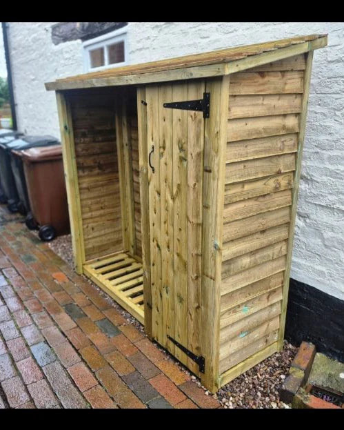 6x6 Heavy Duty Log & Tool Store Swedish Redwood Storage Unit