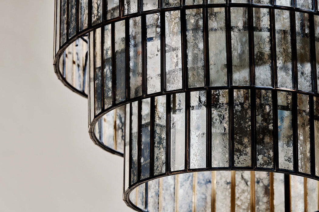 Shanaya Mottled Glass Chandelier Antique Bronze