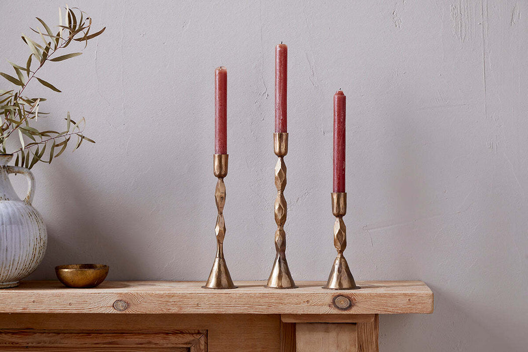 Shani Candlestick Antique Brass