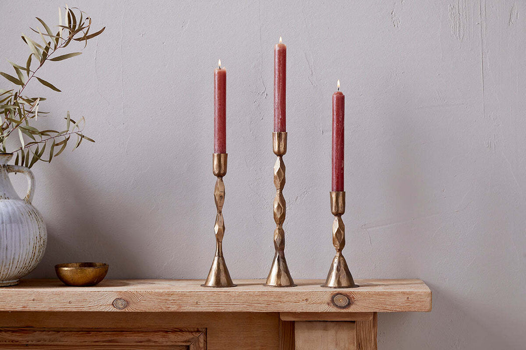 Shani Candlestick Antique Brass